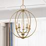 1_5 Light Antique Gold Leaf Chandelier