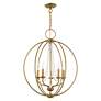 3_5 Light Antique Gold Leaf Chandelier more views