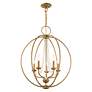 4_5 Light Antique Gold Leaf Chandelier more views