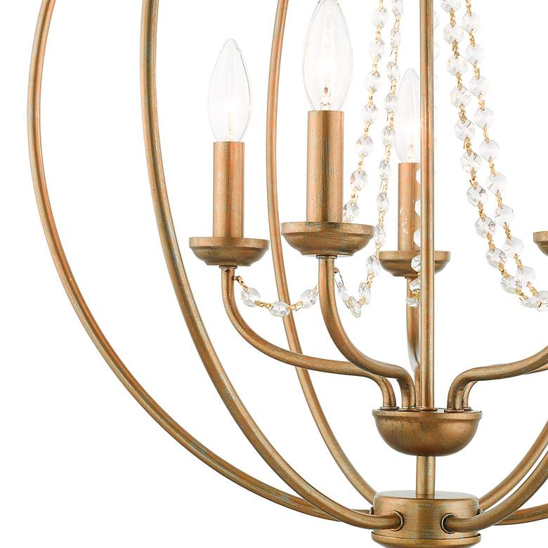 Image 5 5 Light Antique Gold Leaf Chandelier more views