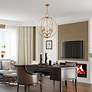 6_5 Light Antique Gold Leaf Chandelier more views