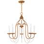 3_5 Light Antique Gold Leaf Chandelier