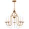 5 Light Antique Gold Leaf Chandelier