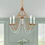 2_5 Light Antique Gold Leaf Chandelier