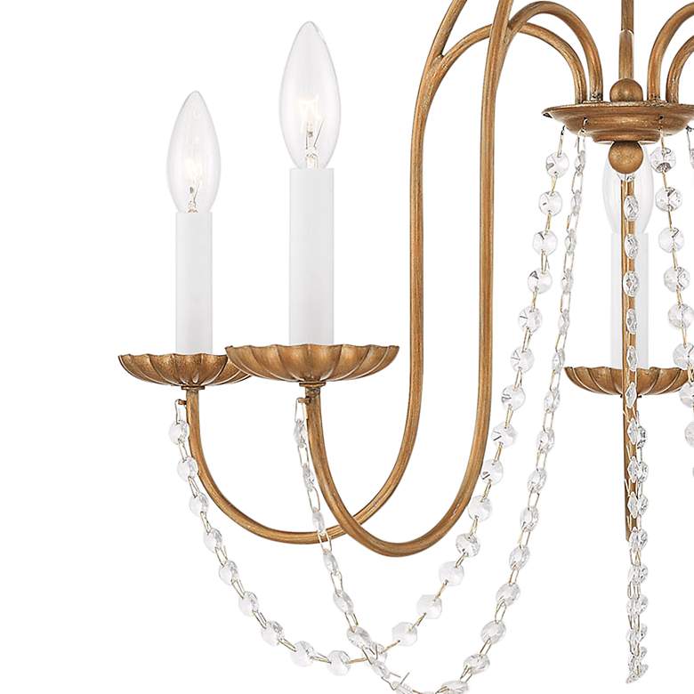 Image 4 5 Light Antique Gold Leaf Chandelier more views