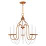 4_5 Light Antique Gold Leaf Chandelier more views