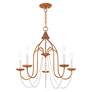 5_5 Light Antique Gold Leaf Chandelier more views
