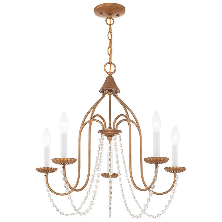 Image 6 5 Light Antique Gold Leaf Chandelier more views