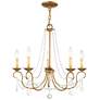 2_5 Light Antique Gold Leaf Chandelier