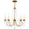 5 Light Antique Gold Leaf Chandelier