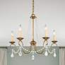 1_5 Light Antique Gold Leaf Chandelier