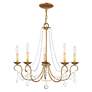3_5 Light Antique Gold Leaf Chandelier more views