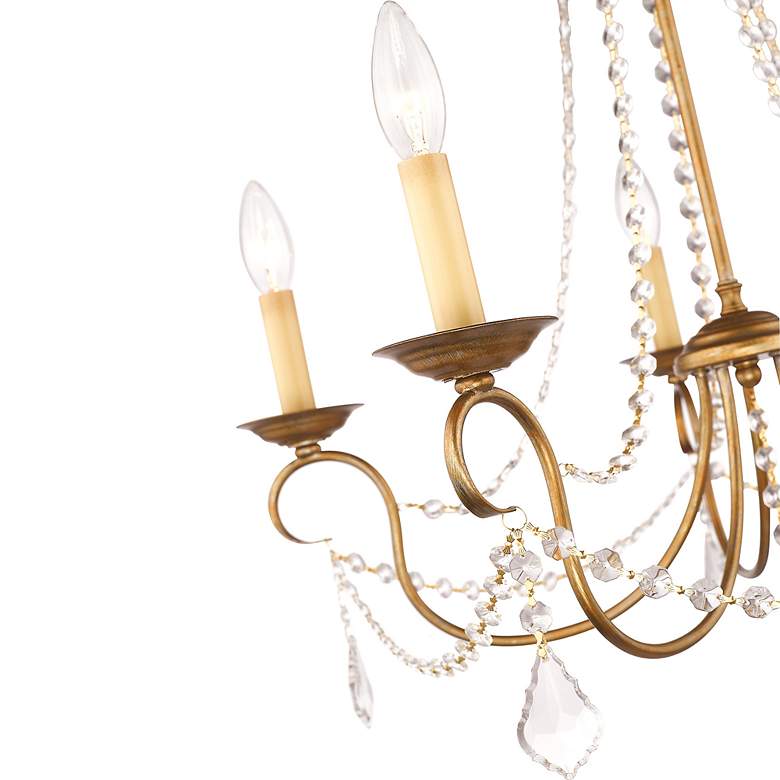 Image 5 5 Light Antique Gold Leaf Chandelier more views