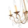 5_5 Light Antique Gold Leaf Chandelier more views