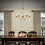 6_5 Light Antique Gold Leaf Chandelier more views