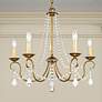7_5 Light Antique Gold Leaf Chandelier more views