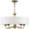 5 Light Antique Gold Leaf Pendant