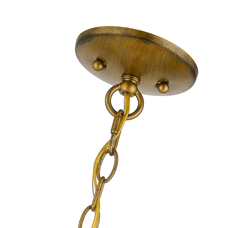 Image 7 5 Light Antique Gold Leaf Pendant more views