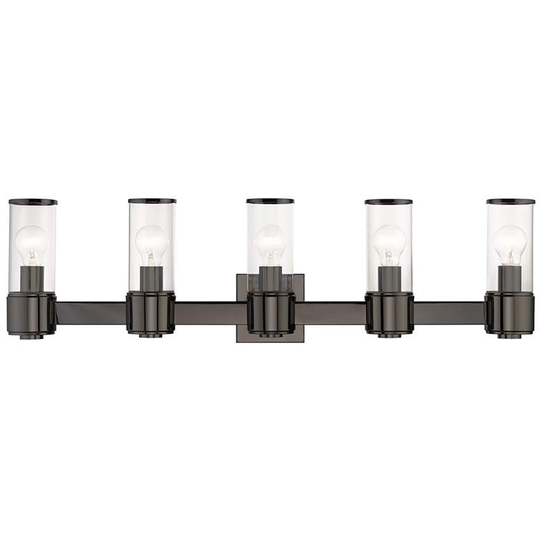 Image 1 5 Light Black Chrome Large Vanity Sconce