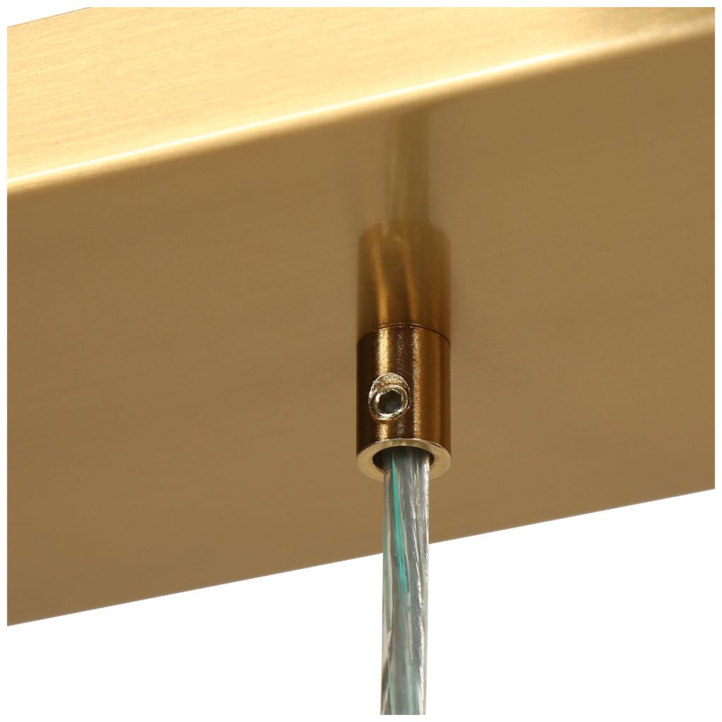 Image 3 5-Light Brass Island Lamp with Glass more views