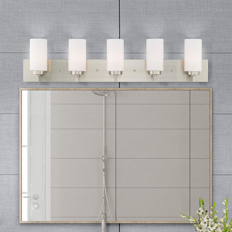 Image 1 5 Light Brushed Nickel Bath Vanity