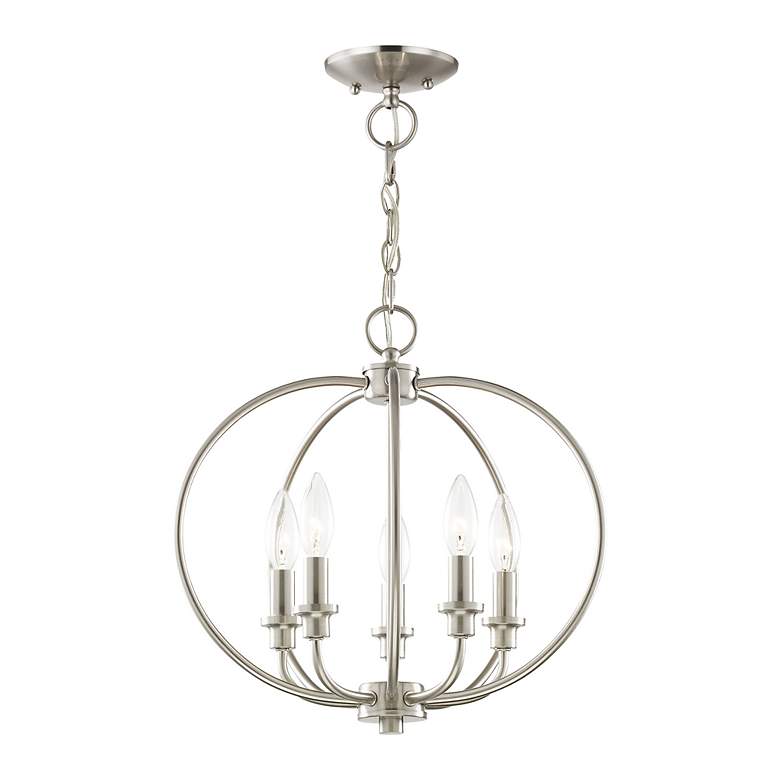 Image 4 5 Light Brushed Nickel Chain Lantern more views