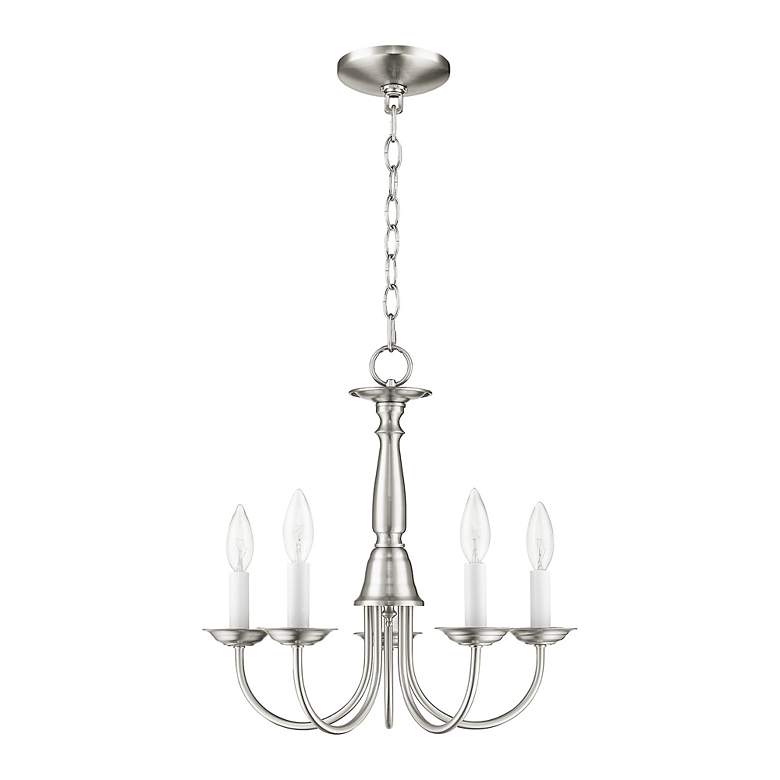 Image 3 5 Light Brushed Nickel Chandelier more views