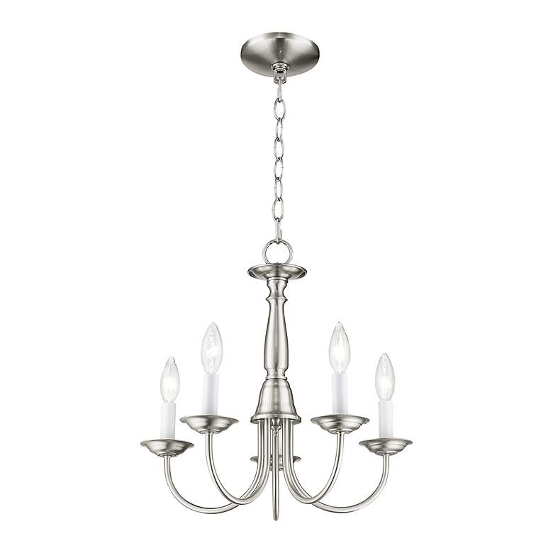 Image 4 5 Light Brushed Nickel Chandelier more views