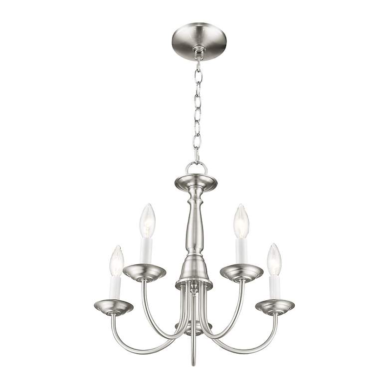 Image 5 5 Light Brushed Nickel Chandelier more views
