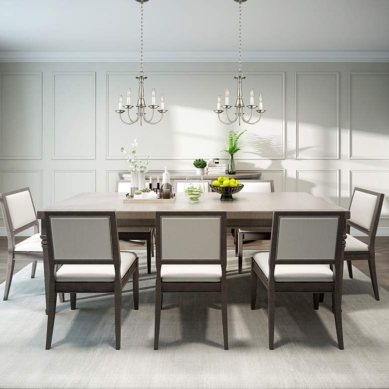 Image 6 5 Light Brushed Nickel Chandelier more views