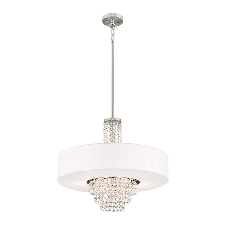 Image 4 5 Light Brushed Nickel Chandelier more views