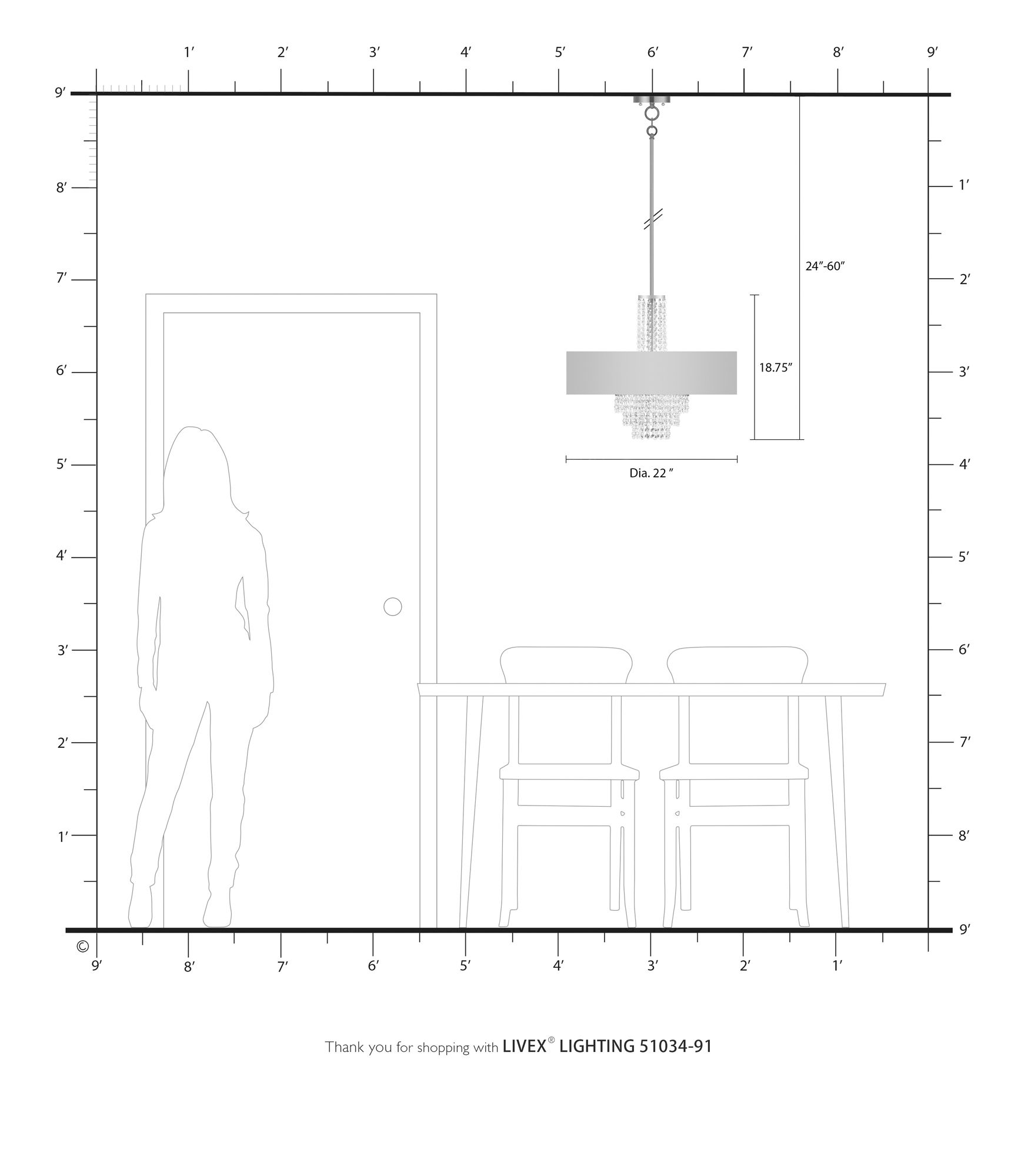 5 Light Brushed Nickel Chandelier