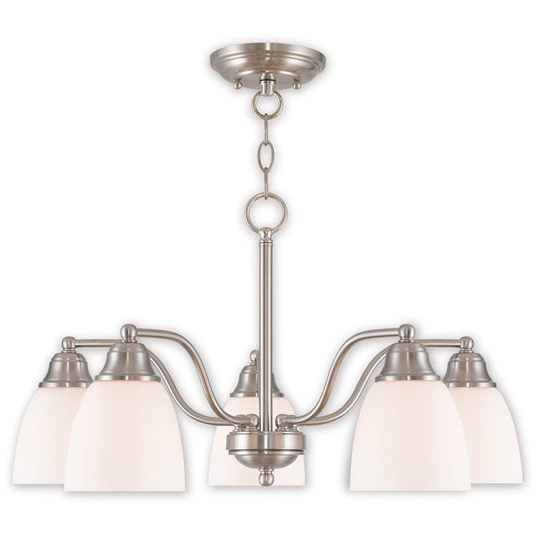 Image 1 5 Light Brushed Nickel Convertible Dinette Chandelier/Ceiling Mount