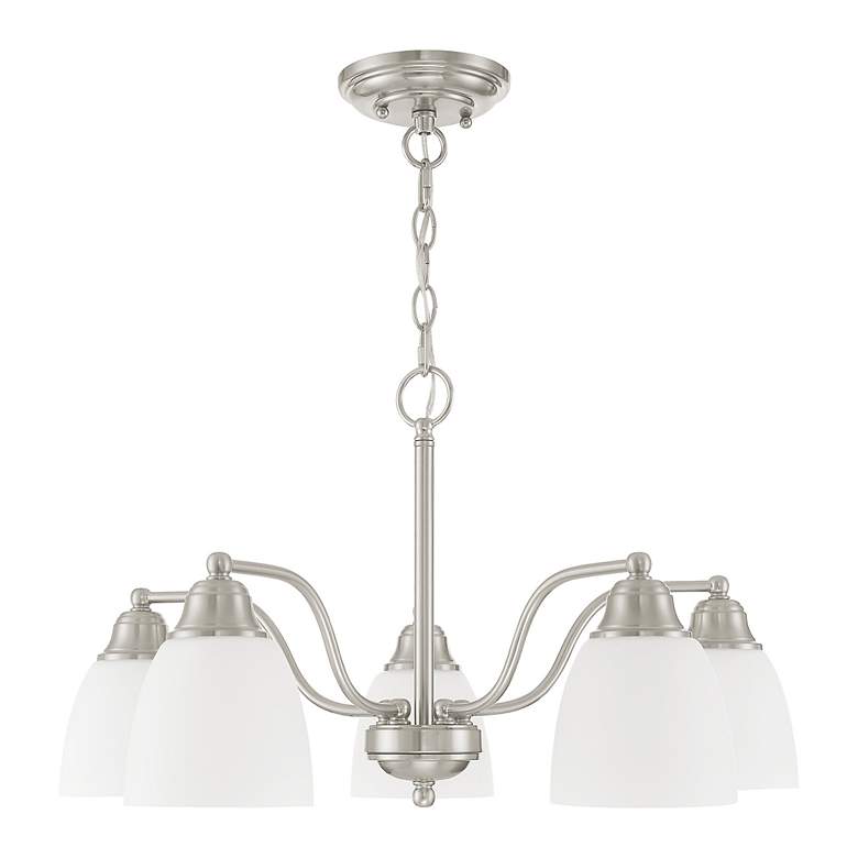 Image 3 5 Light Brushed Nickel Convertible Dinette Chandelier/Ceiling Mount more views