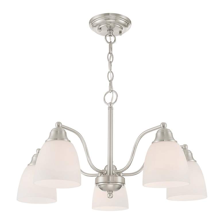 Image 5 5 Light Brushed Nickel Convertible Dinette Chandelier/Ceiling Mount more views