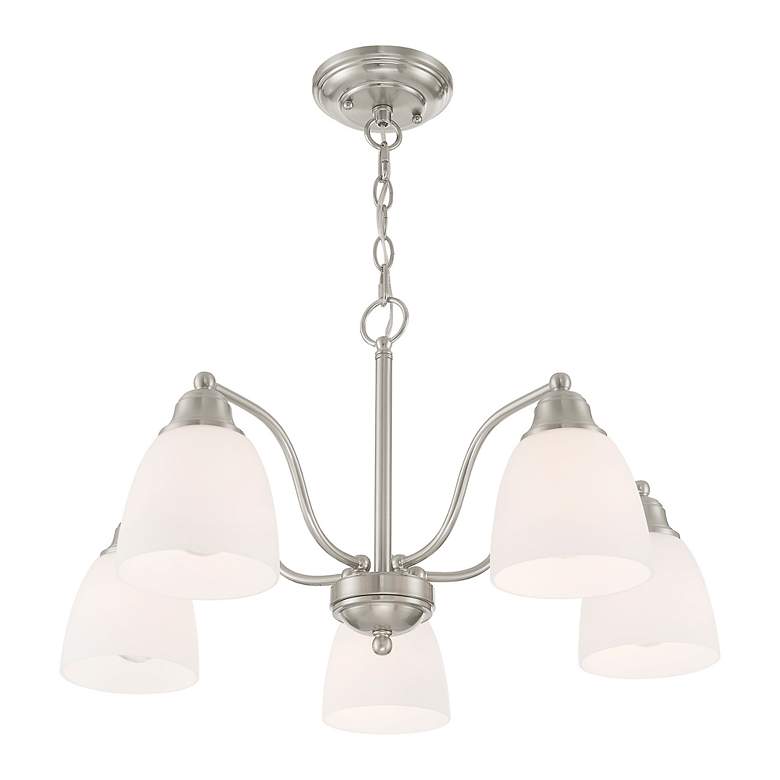 Image 6 5 Light Brushed Nickel Convertible Dinette Chandelier/Ceiling Mount more views
