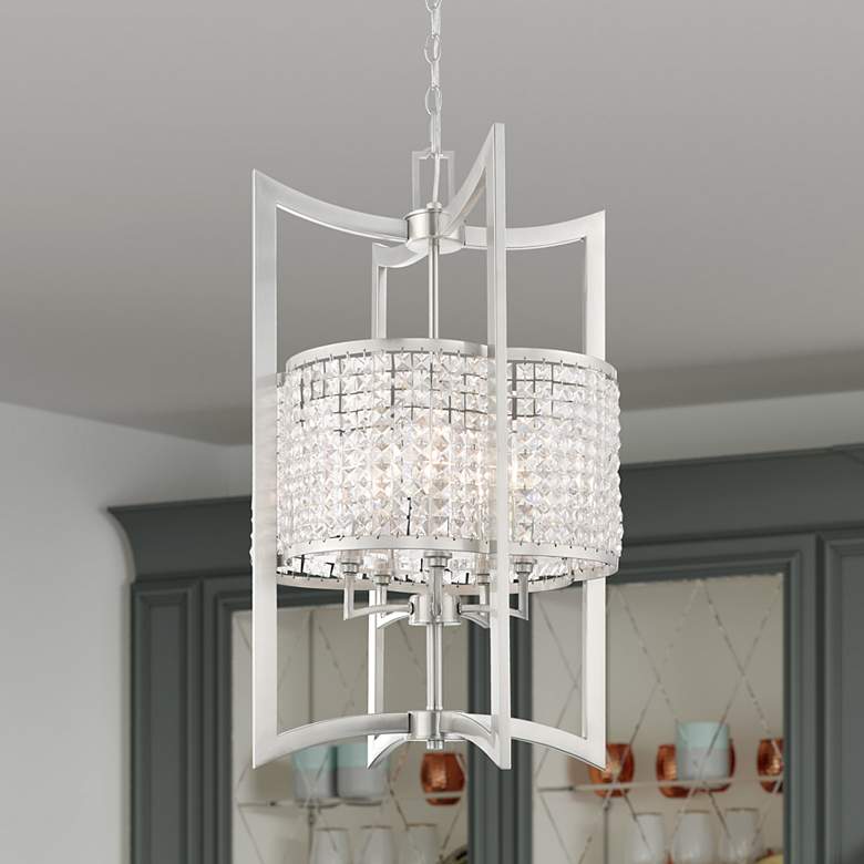 Image 1 5 Light Brushed Nickel Lantern