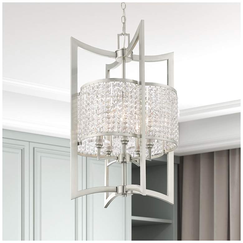Image 4 5 Light Brushed Nickel Lantern more views