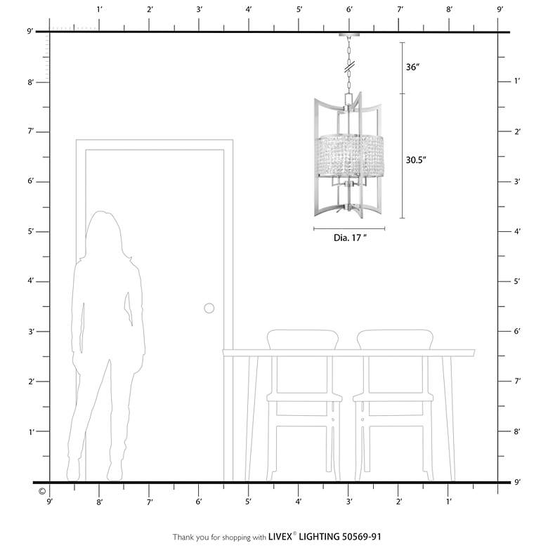 Image 7 5 Light Brushed Nickel Lantern more views