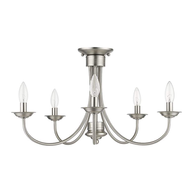 Image 3 5 Light Brushed Nickel Large Semi-Flush more views