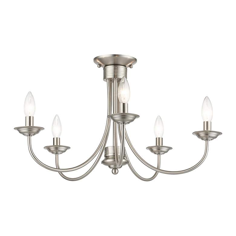Image 4 5 Light Brushed Nickel Large Semi-Flush more views