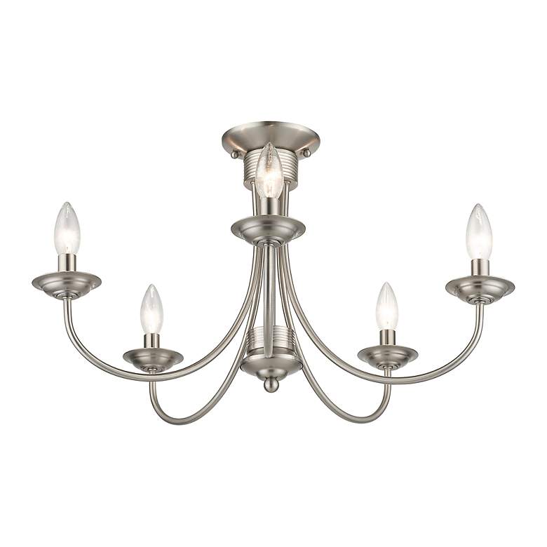 Image 5 5 Light Brushed Nickel Large Semi-Flush more views
