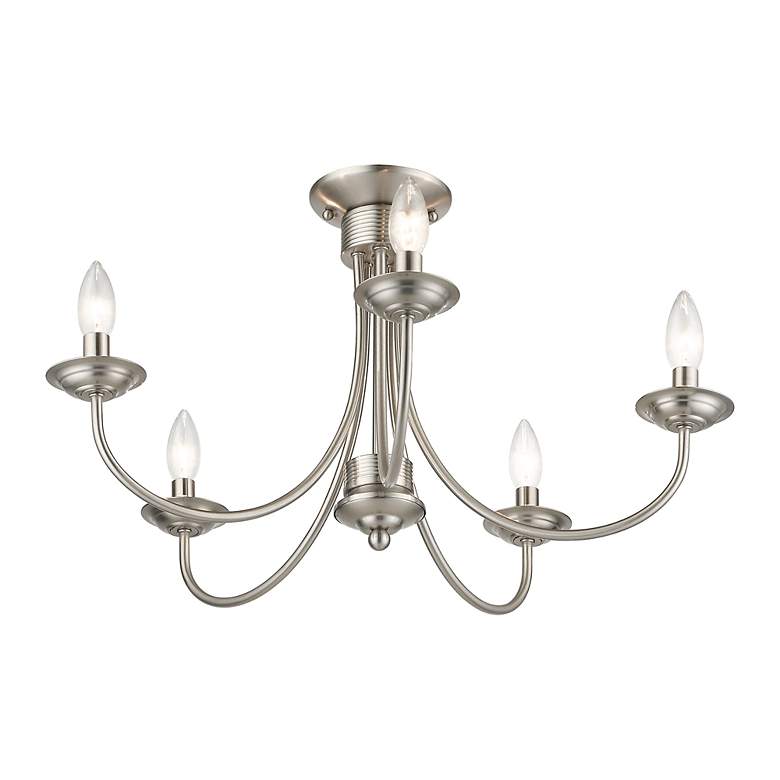 Image 6 5 Light Brushed Nickel Large Semi-Flush more views