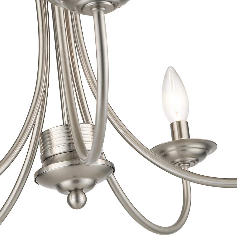 Image 7 5 Light Brushed Nickel Large Semi-Flush more views