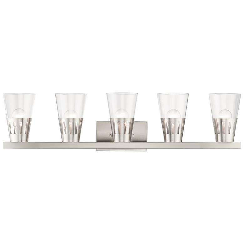 Image 1 5 Light Brushed Nickel Large Vanity Sconce