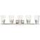 5 Light Brushed Nickel Large Vanity Sconce