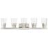 5 Light Brushed Nickel Large Vanity Sconce