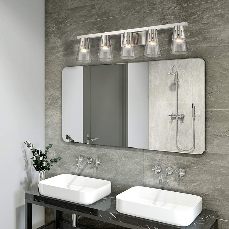 Image 3 5 Light Brushed Nickel Large Vanity Sconce more views
