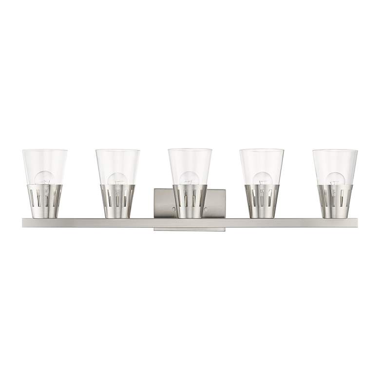 Image 4 5 Light Brushed Nickel Large Vanity Sconce more views
