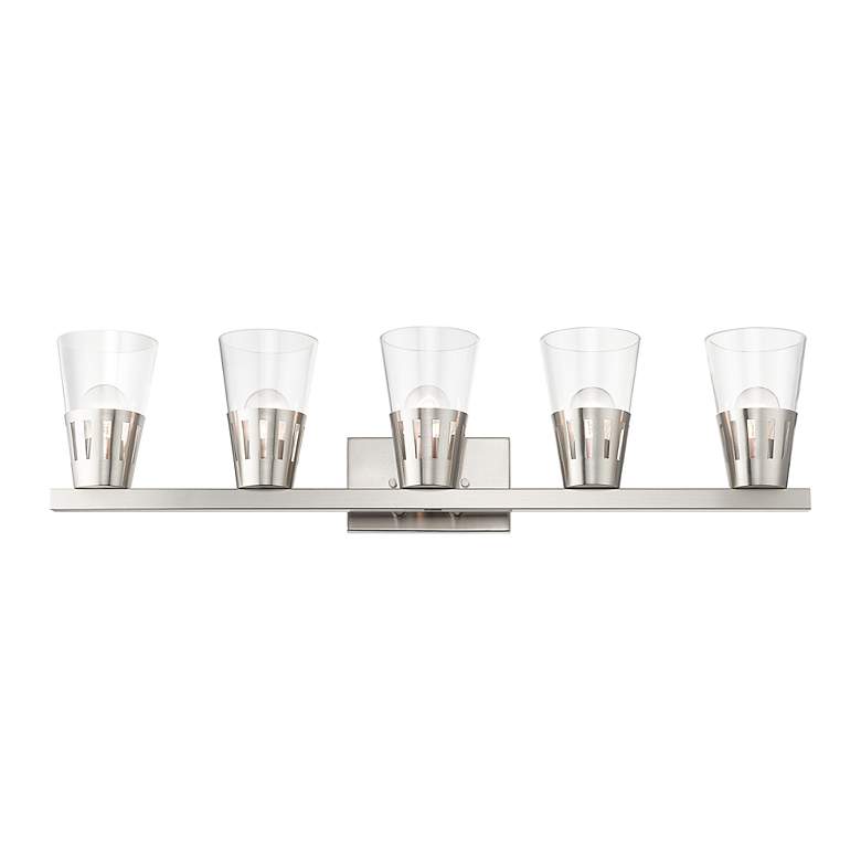 Image 6 5 Light Brushed Nickel Large Vanity Sconce more views